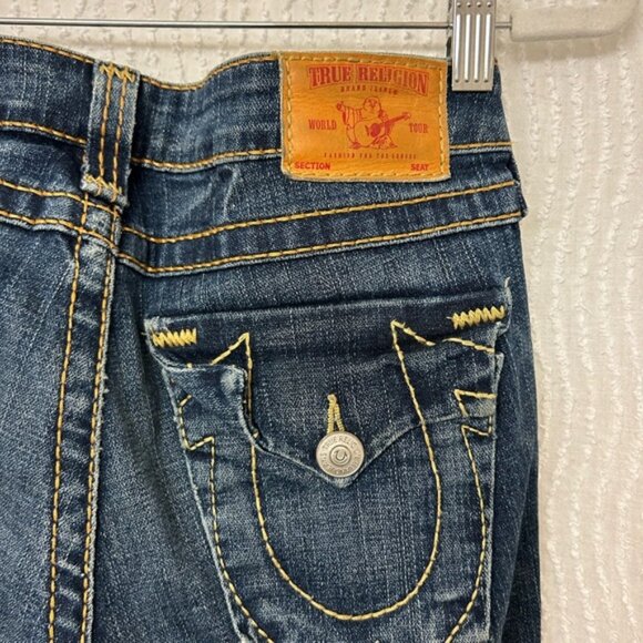 True Religion Flares Low Rise Size 26 Y2K Denim Jeans - Picture 7 of 11